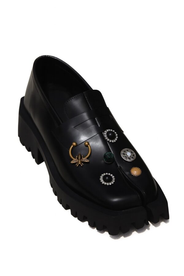Split Toe Acc Loafers (Black)