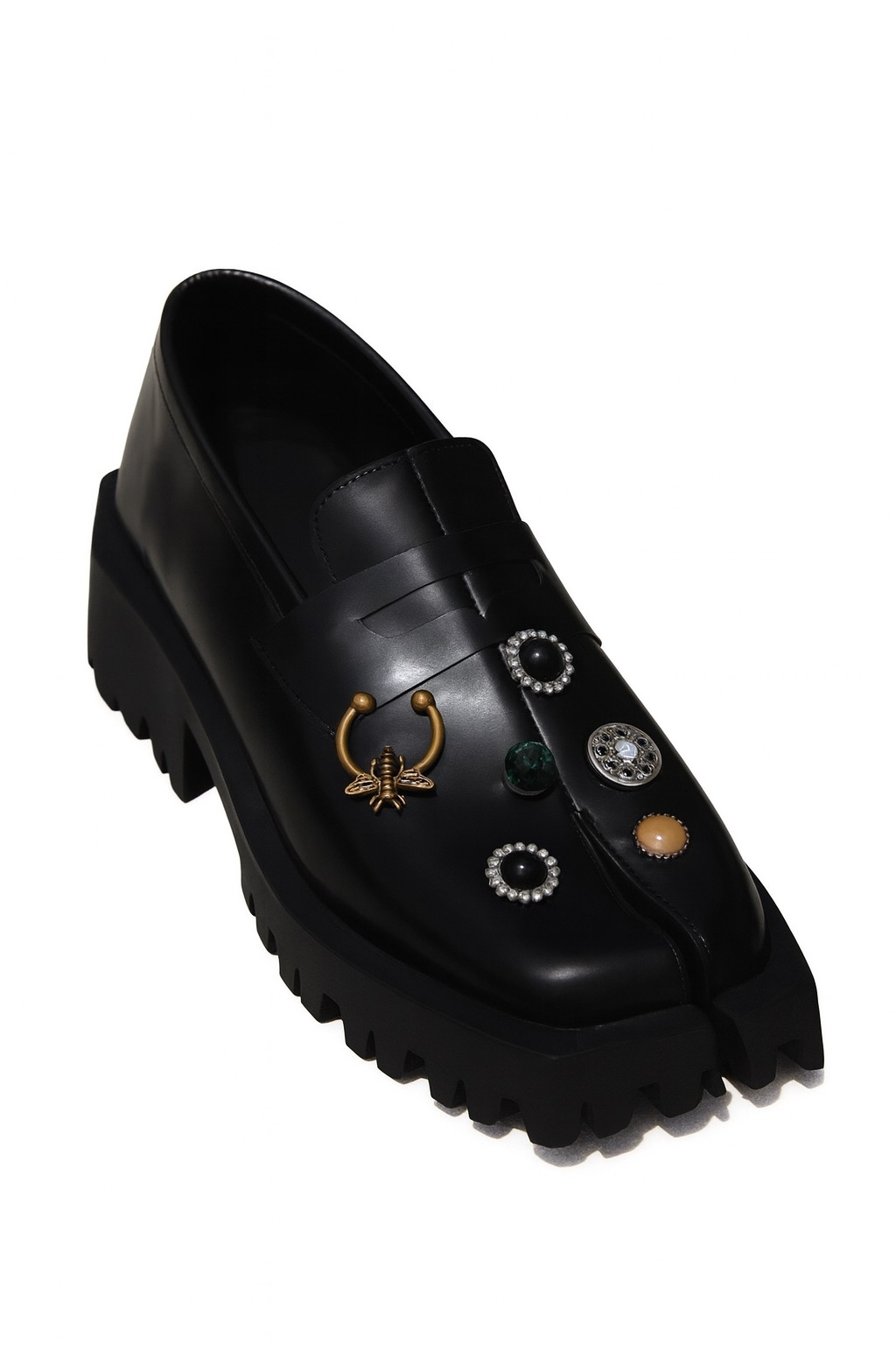 Split Toe Acc Loafers (Black)