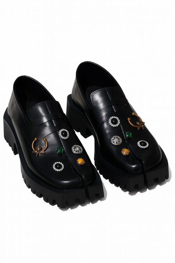 Split Toe Acc Loafers (Black)