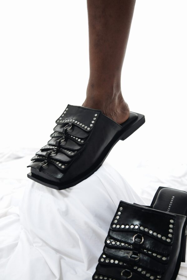 Aura Stacked Slides (Black)