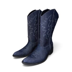 Ike Cowboy Boot (Denim)