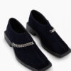 Blue Chain Loafers