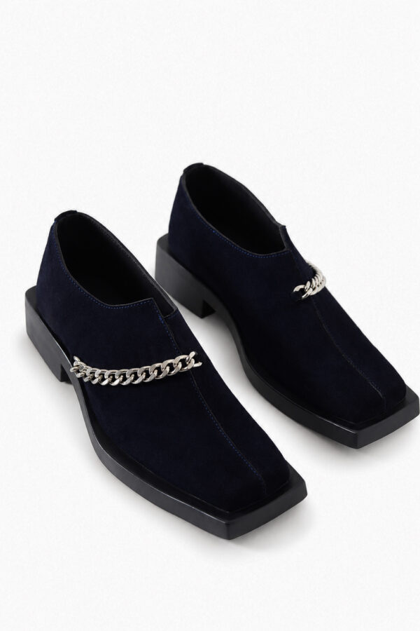 Blue Chain Loafers