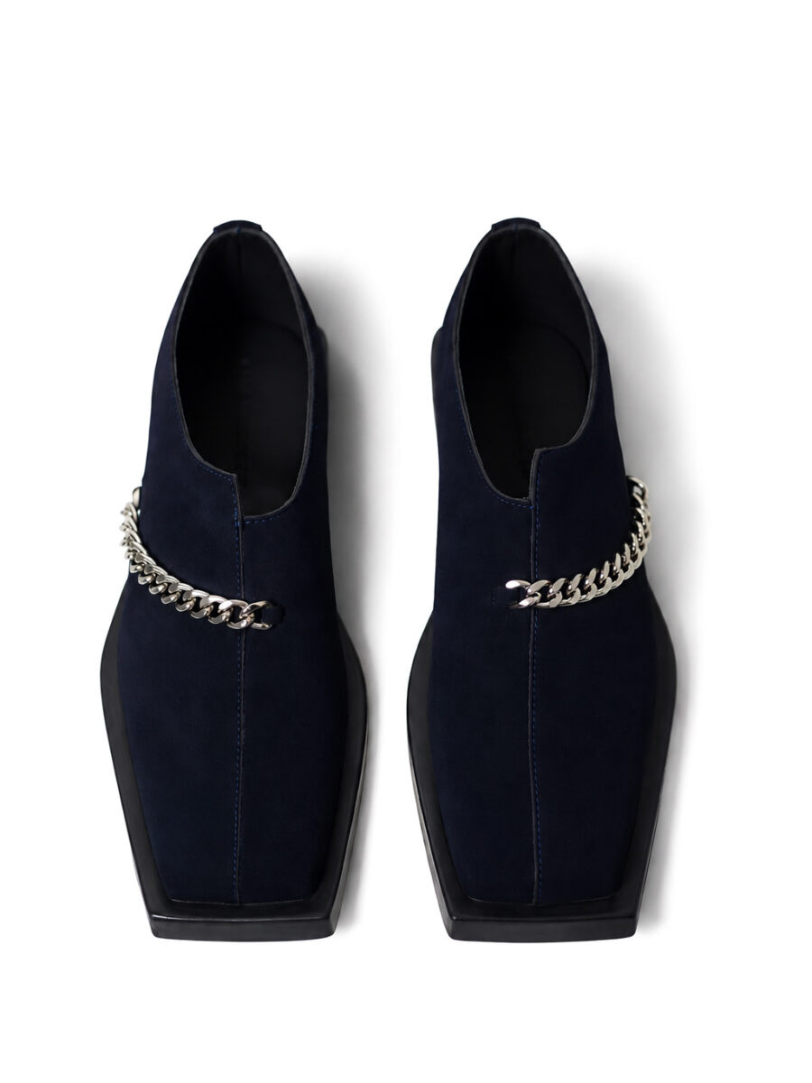 Blue Chain Loafers